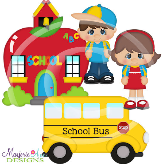 School Days SVG Cutting Files + Clipart - Click Image to Close